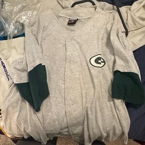 green bay packers button down jersey